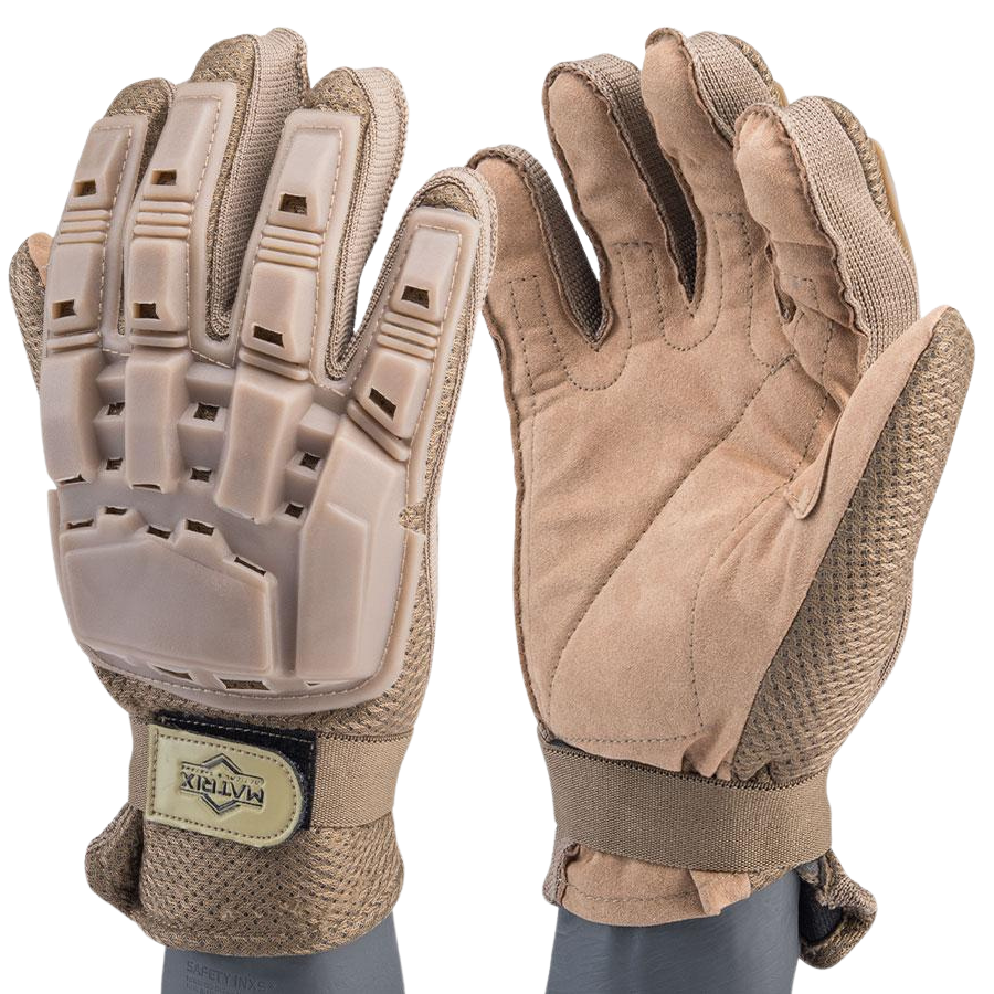 Knuckle Full Finger Tactical Gloves | Padded mesh and rubber aero vents | X-Large size only
