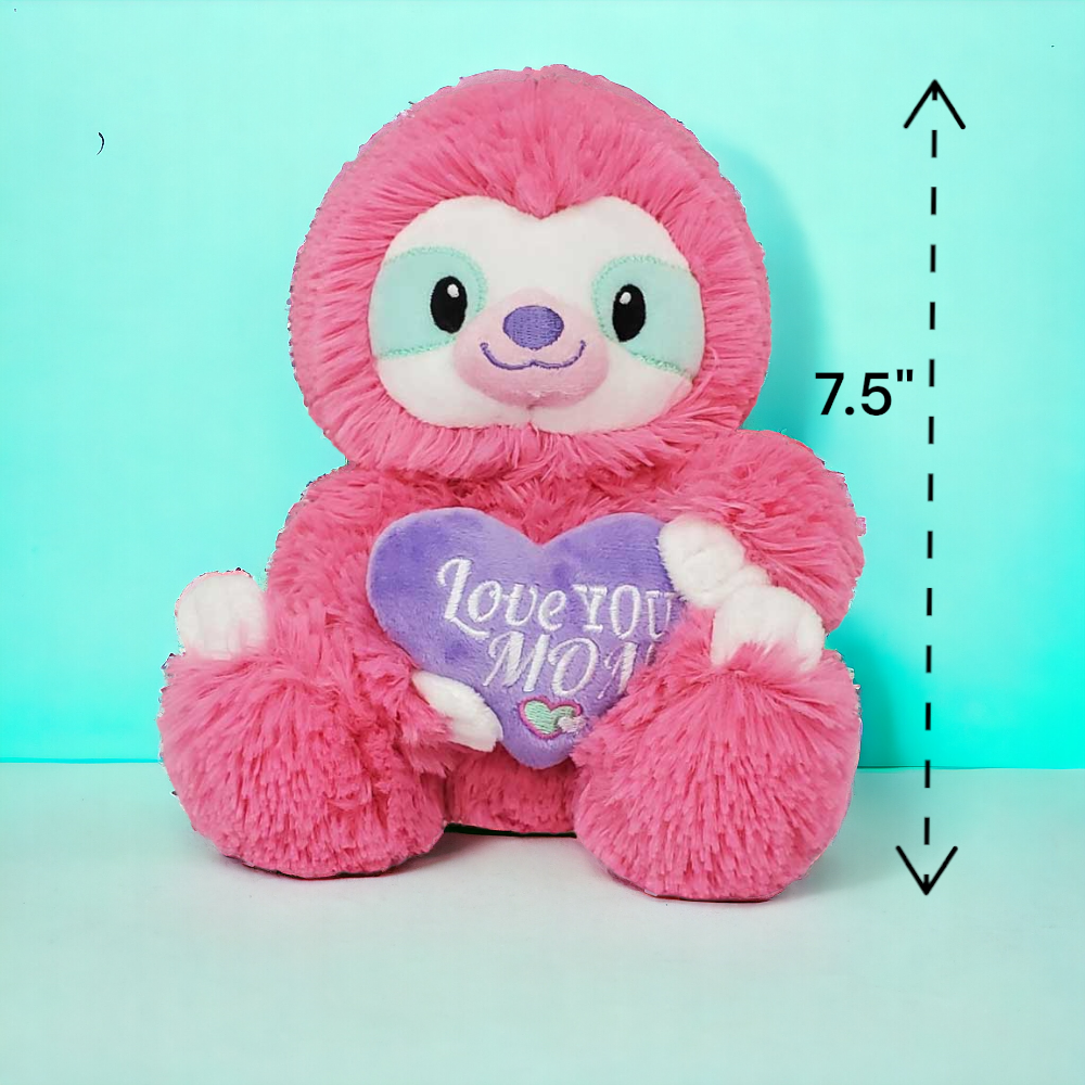 50% Off - 7.5" SLOTH HOLDING LOVE YOU MOM HEART