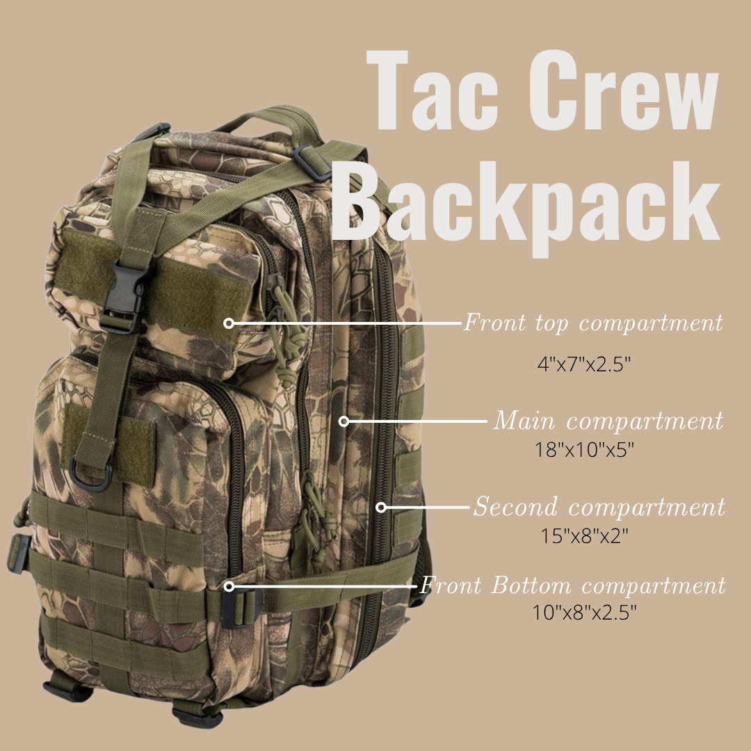 Tac Crew Military Backpack, Molle Type