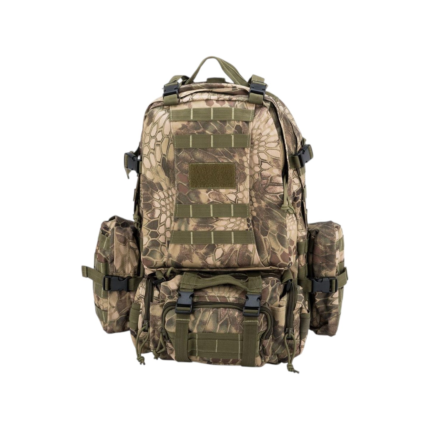 Tac Crew 3-Day Mission Military MOLLE Backpack | Heavyweight Webbing | Detachable deployment pack, two side bag | Camping, Tracking