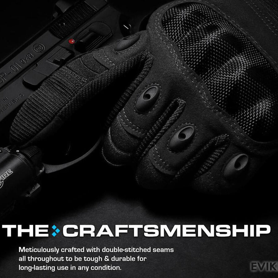 Tactical Gear Hard Knuckle Full Finger Tactical Gloves | Padded mesh and rubber aero vents |  maximize protection