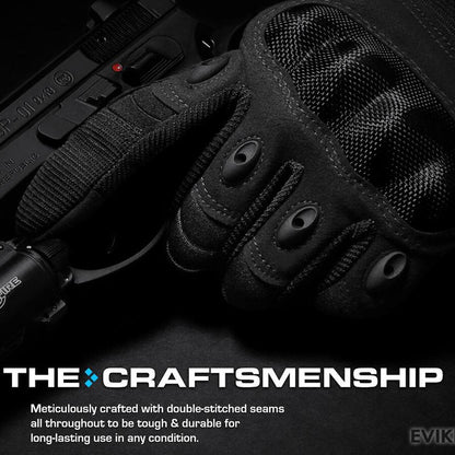 Tactical Gear Hard Knuckle Full Finger Tactical Gloves | Padded mesh and rubber aero vents |  maximize protection