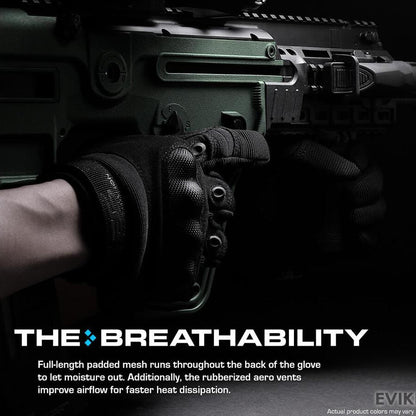 Tactical Gear Hard Knuckle Full Finger Tactical Gloves | Padded mesh and rubber aero vents |  maximize protection