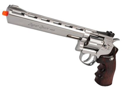 CO2 Powered Full Metal High Power Airsoft 6mm Magnum Gas Revolver (2",4", 6" & 8" - Black & Silver)