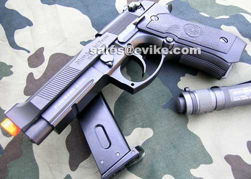 Fully Automatic Select Fire M9 Vertex Gas Blowback Airsoft Pistol