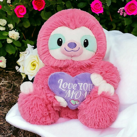 50% Off - 7.5" SLOTH HOLDING LOVE YOU MOM HEART
