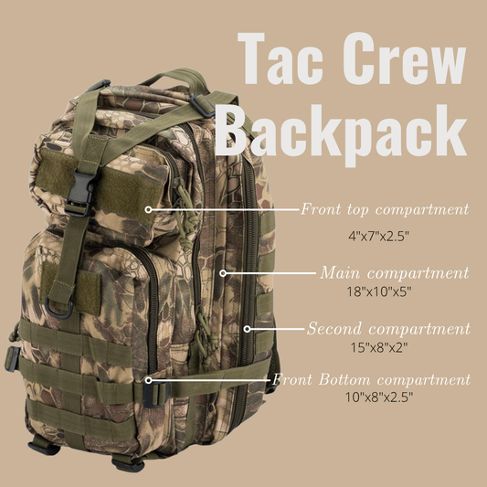 Tac Crew Military Backpack, Molle Type
