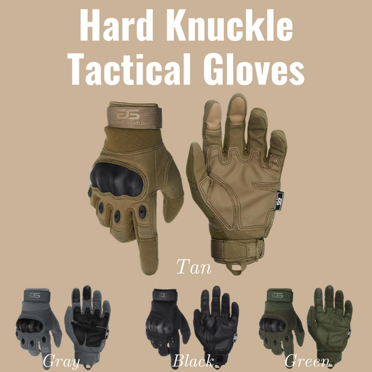 Tactical Gear Hard Knuckle Full Finger Tactical Gloves | Padded mesh and rubber aero vents |  maximize protection