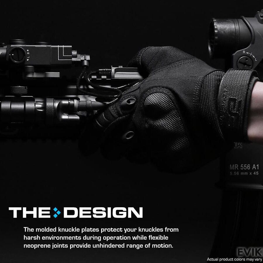 Tactical Gear Hard Knuckle Full Finger Tactical Gloves | Padded mesh and rubber aero vents |  maximize protection