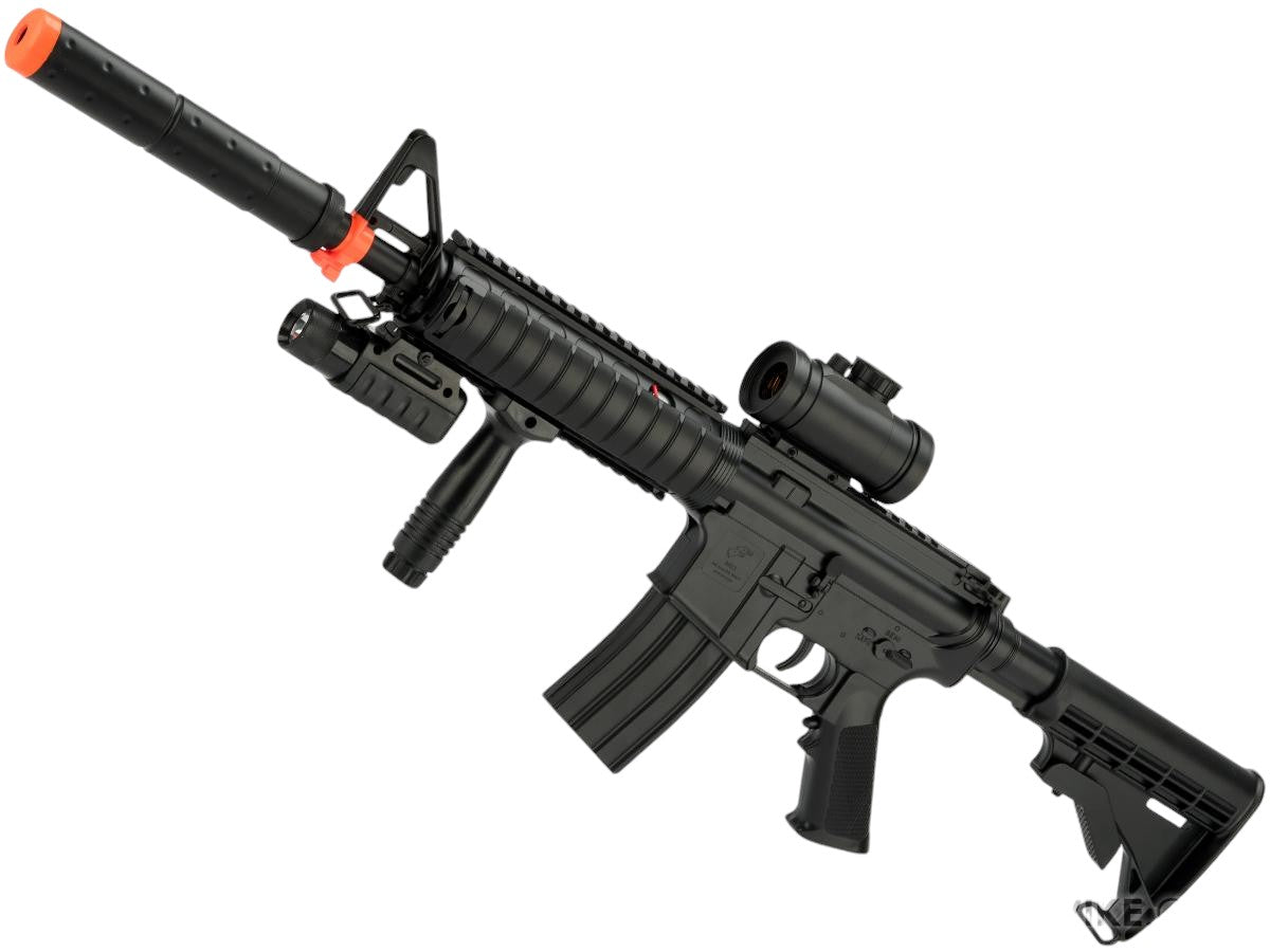 M83B2 Full Size M4 Airsoft Low Power Airsoft AEG Electric Rifle Package (Style: SR-16)