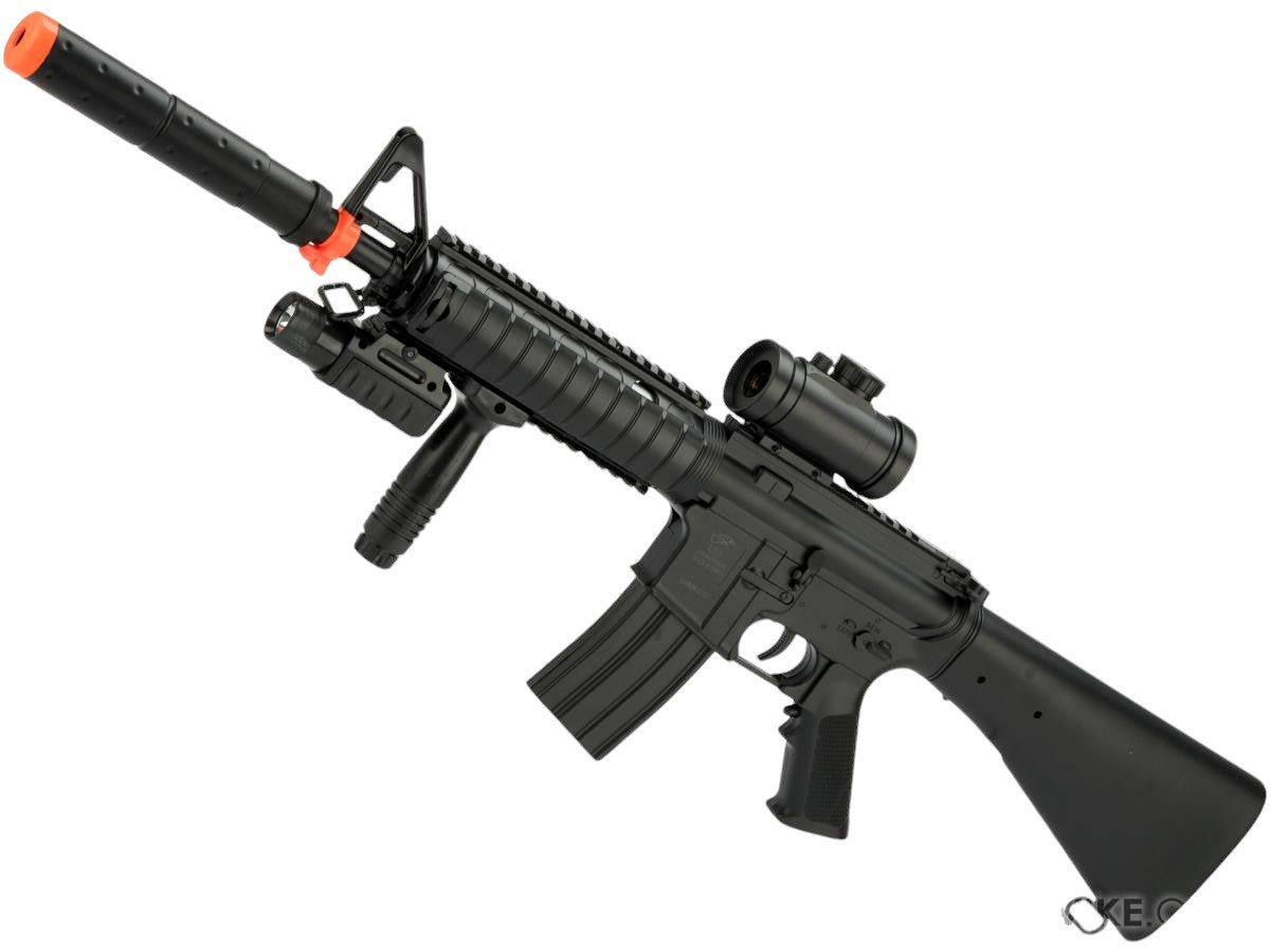 M83B2 Full Size M4 Airsoft Low Power Airsoft AEG Electric Rifle Package (Style: SR-16)