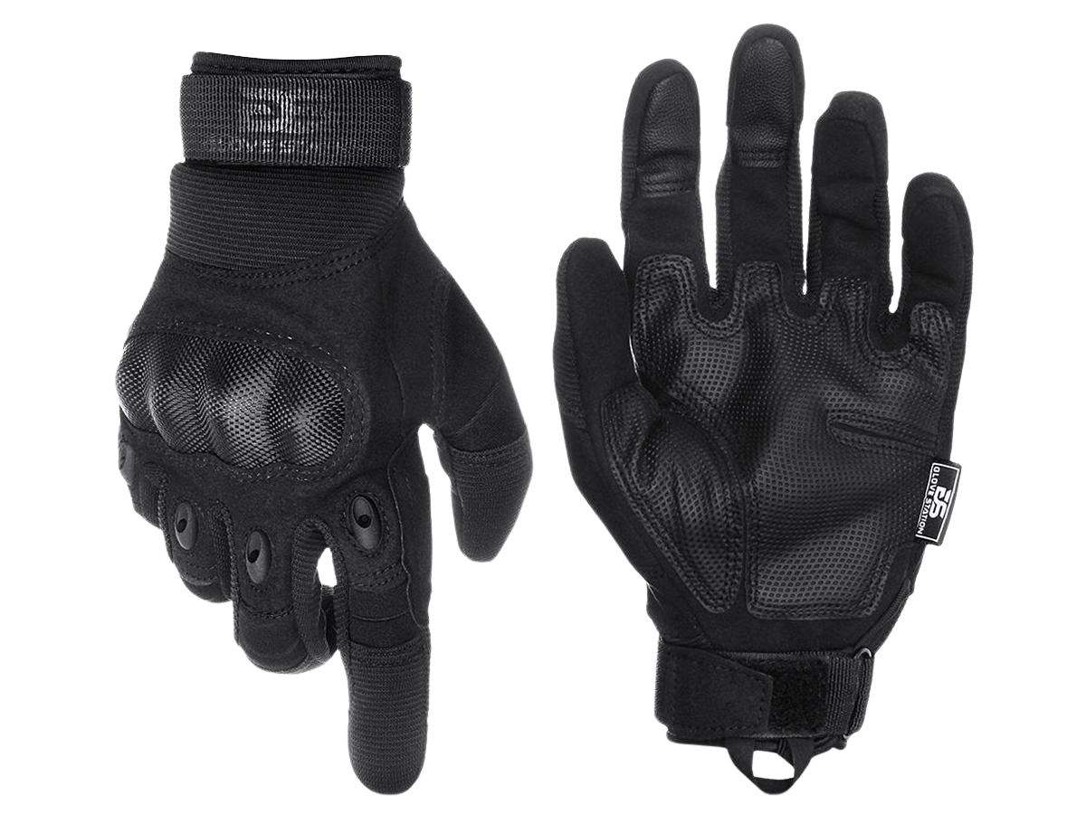 Tactical Gear Hard Knuckle Full Finger Tactical Gloves | Padded mesh and rubber aero vents |  maximize protection