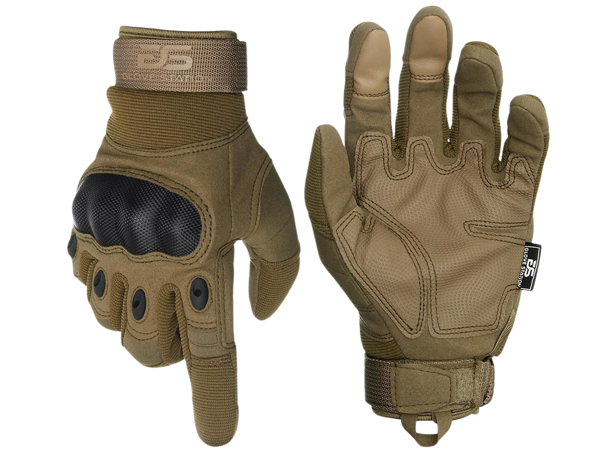 Tactical Gear Hard Knuckle Full Finger Tactical Gloves | Padded mesh and rubber aero vents |  maximize protection