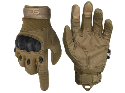 Tactical Gear Hard Knuckle Full Finger Tactical Gloves | Padded mesh and rubber aero vents |  maximize protection