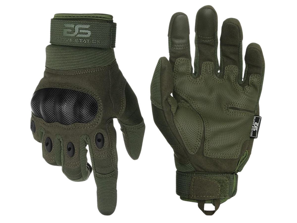 Tactical Gear Hard Knuckle Full Finger Tactical Gloves | Padded mesh and rubber aero vents |  maximize protection