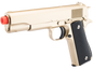 Airsoft M1911 Spring Powered Pistol- Heavy Weight Metal Body - Black, Pink, Silver, Gold & Tan Colors