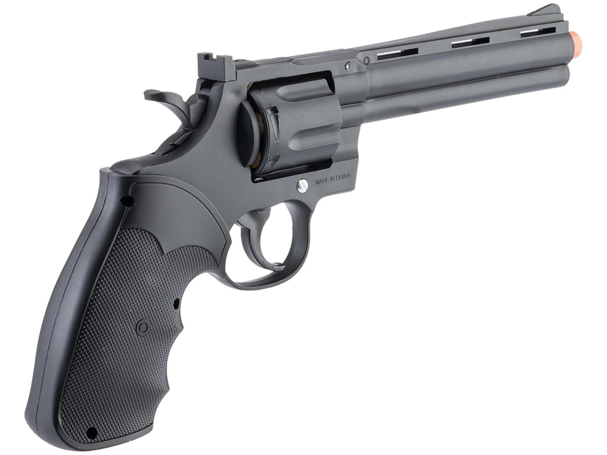 Galaxy 5.5" Magnum Spring Powered Airsoft Revolver (Color: Black)