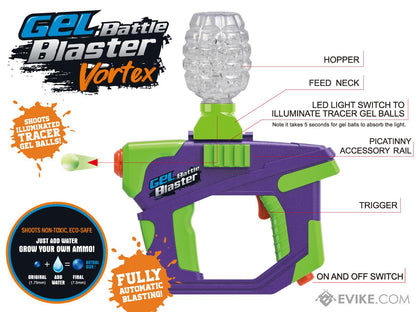 Gel Battle Blaster Water Gel / Hydro Ball Blaster - Vortex Riddler Pupple