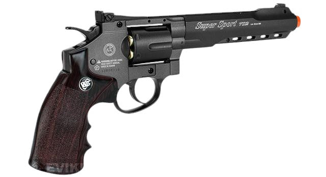 CO2 Powered Full Metal High Power Airsoft 6mm Magnum Gas Revolver (2",4", 6" & 8" - Black & Silver)