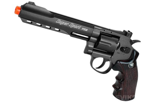 CO2 Powered Full Metal High Power Airsoft 6mm Magnum Gas Revolver (2",4", 6" & 8" - Black & Silver)