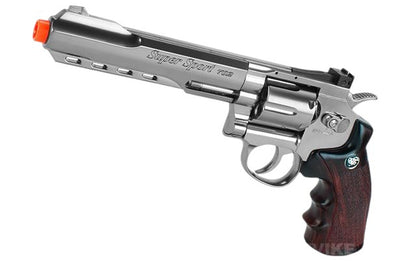 CO2 Powered Full Metal High Power Airsoft 6mm Magnum Gas Revolver (2",4", 6" & 8" - Black & Silver)