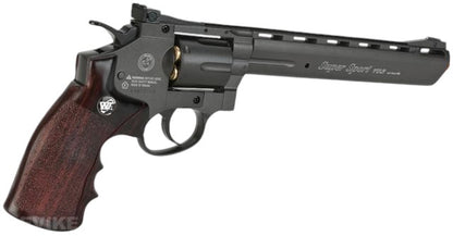 CO2 Powered Full Metal High Power Airsoft 6mm Magnum Gas Revolver (2",4", 6" & 8" - Black & Silver)