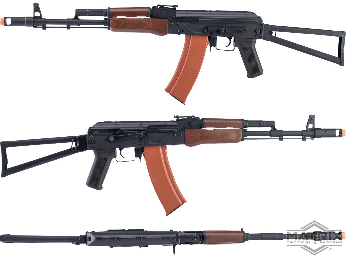 AK Series Airsoft AEG Rifle w/ G3 Electronic Trigger QD Spring Gearbox (Model: AKS-74N / Faux Wood)