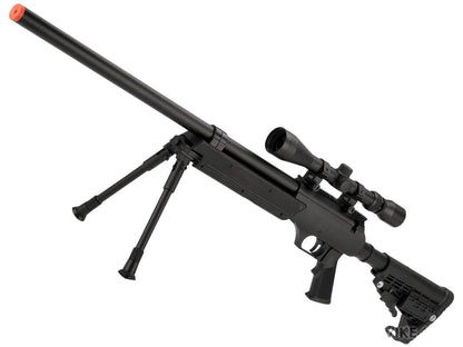 SR-2 MB13 Shadow Op Bolt Action Airsoft Sniper Rifle w/ LE Stock by WELL (Package: Gun + Scope and Bipod)