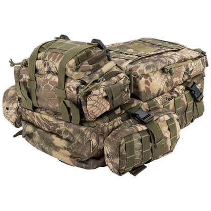 Tac Crew 3-Day Mission Military MOLLE Backpack | Heavyweight Webbing | Detachable deployment pack, two side bag | Camping, Tracking