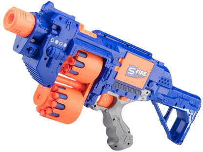 Blaze Storm "Vulcan" Foam Blaster Full Auto Electric Foam Dart Rifle with Drum Mag