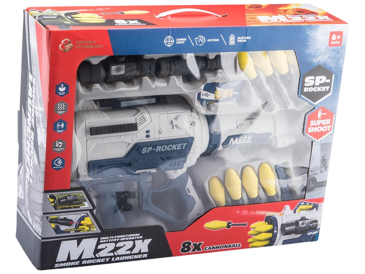 Foam Blaster M22X Spray Soft Foam Rocket Launcher