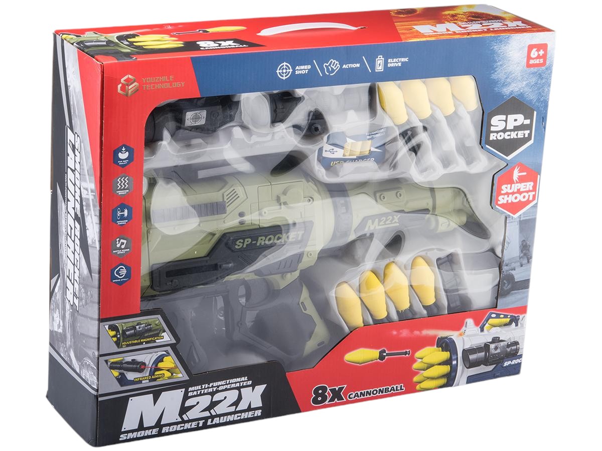 Foam Blaster M22X Spray Soft Foam Rocket Launcher