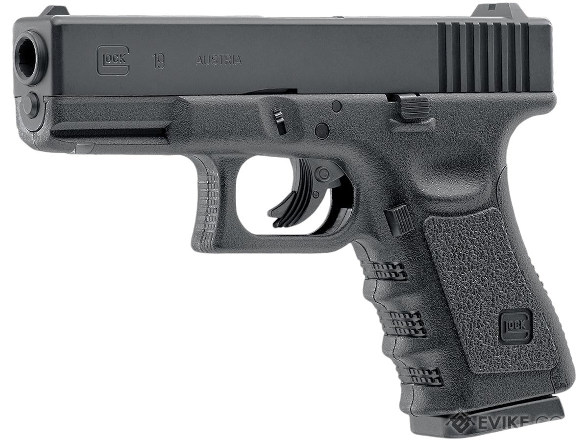 AIRGUN - GLOCK G19 Gen 3 Full Size 4.5mm Metal BB Non-Blowback  CO2 Powered Airgun